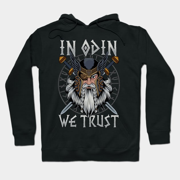 In Odin We Trust - Nordic Viking God T-Shirt Hoodie by biNutz